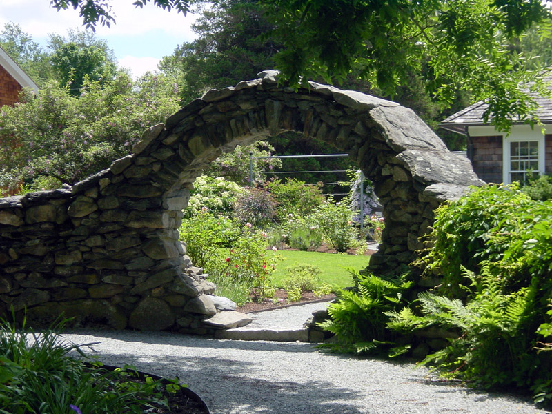 Moon Gate in the Rose Garden 
